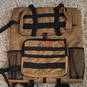 Tan and Black Outdoor 3-in-1 Hiking Backpack
